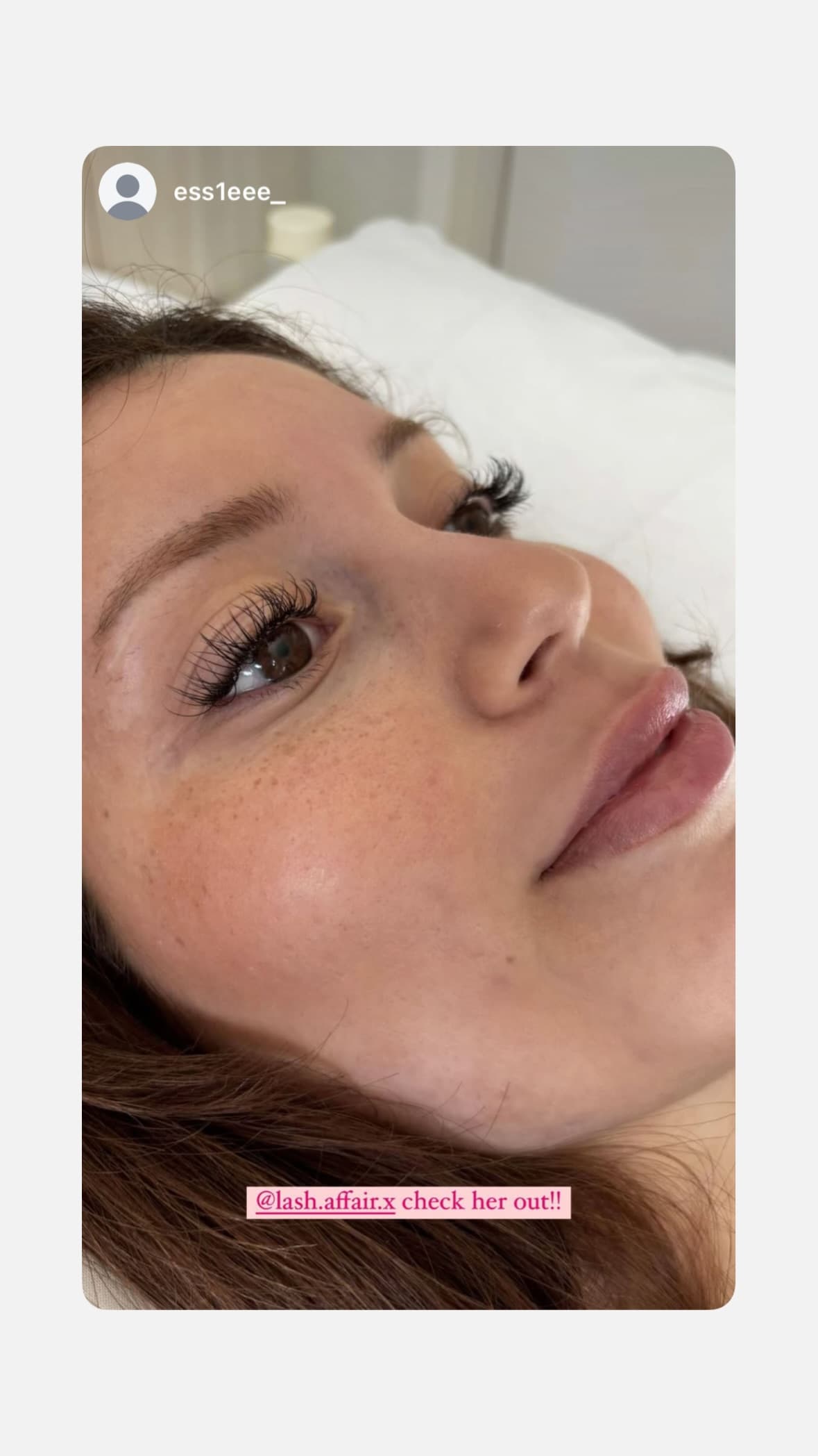 Beauty close-up met lash resultaat van Lash Affair